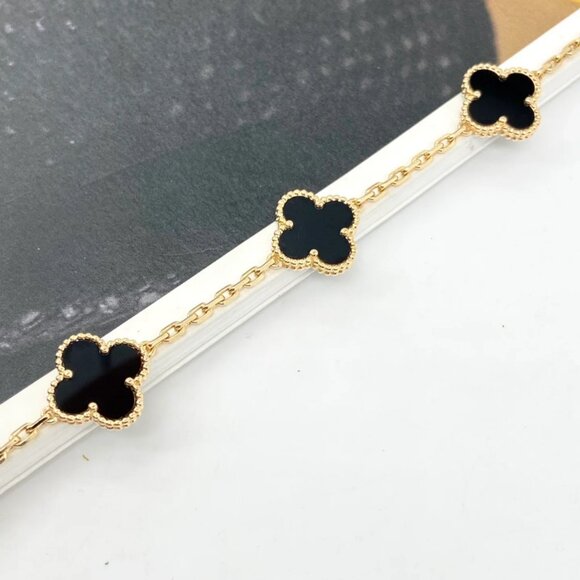 Van Cleef & Arpels 18K gold, black bracelet - Picture 2 of 7